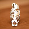 Ring Regina mit Citrin. Handarbeit ornamental in Silber Gold. Einzelstück. Größe 56,5